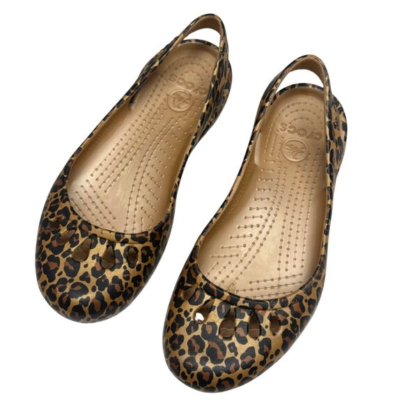 Crocs Kadee Women’s Leopard Print Flats – US 7 – Gently Used - Picture 13 of 13